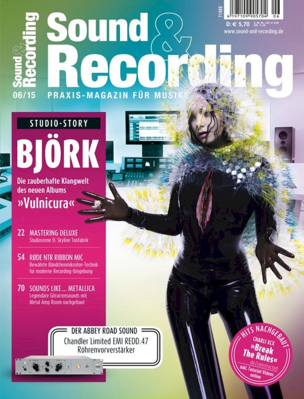 Sound & Recording Tijdschrift Duitsland 2015-06 – Björk – Originele uitgave
