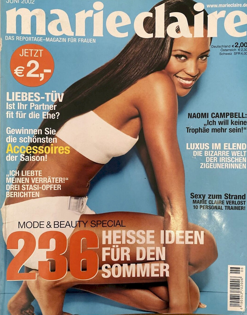 Marie Claire Revista Alemania 2002-06 Naomi Campbell Edición original