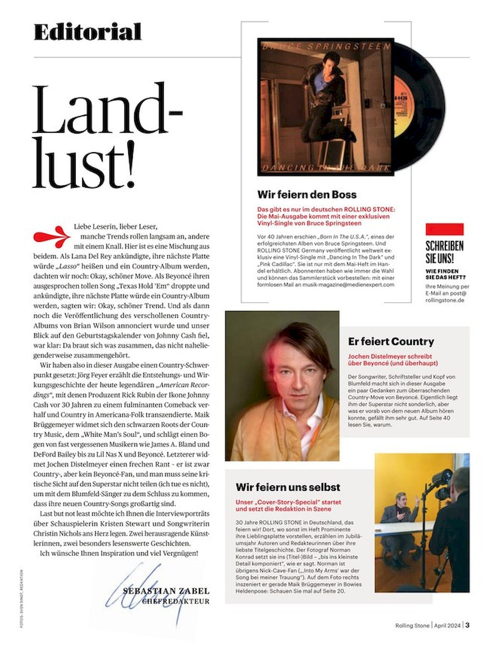 Rolling Stone Lehti Saksa 2024-04 #354 Johnny Cash Beyonce Kristen Stewart Amy Winehouse