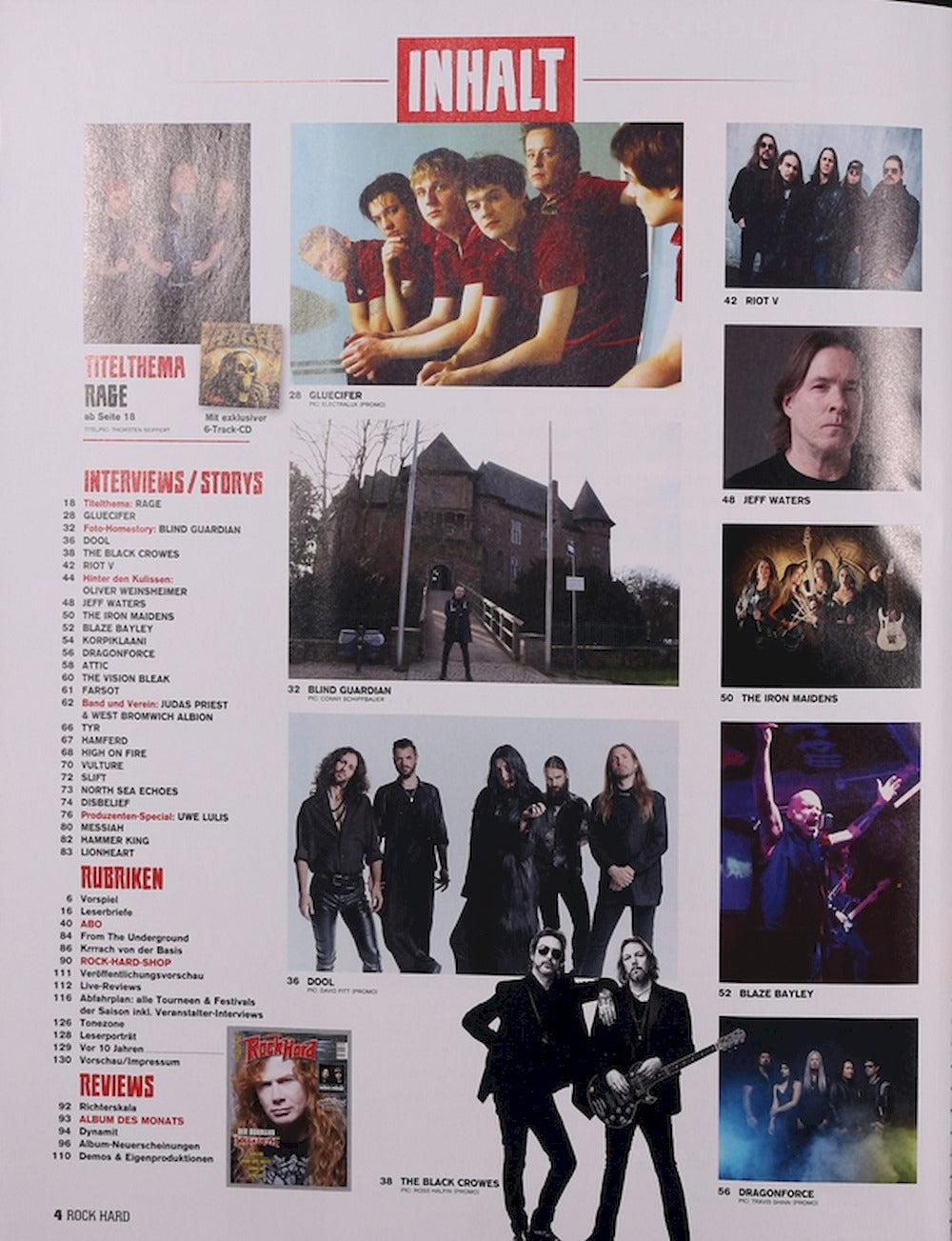 Rock Hard Lehti Saksa 2024-04 #442 Rage Judas Priest  + CD