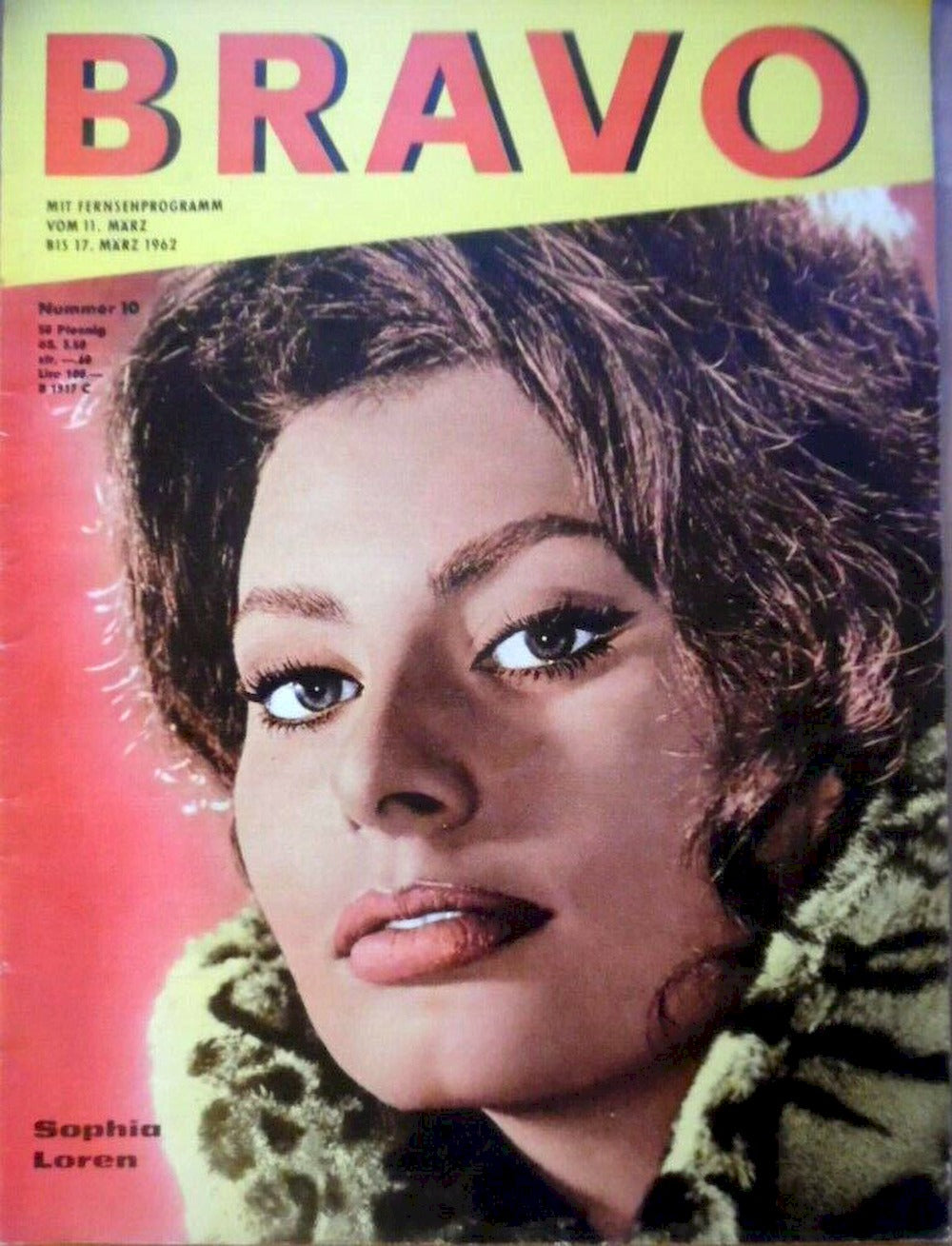 Bravo Magazin Deutschland 1962-11 Sophia Loren Götz George Heinz Drache Edward Byrnes