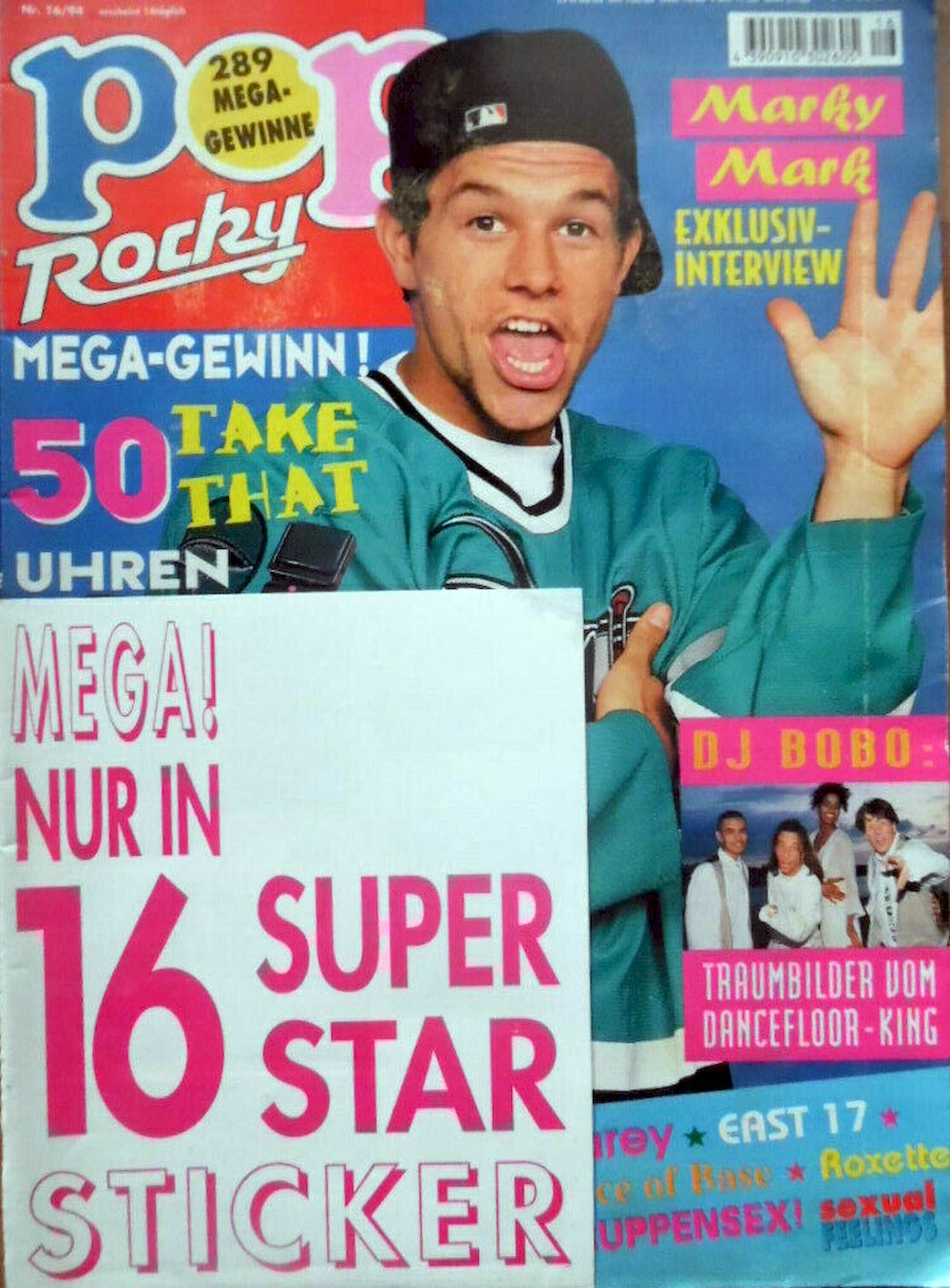 Pop Rocky Magasin Tyskland 1994-16 Marky Mark Wahlberg Bobo Drew Barrymore Roxette East 17