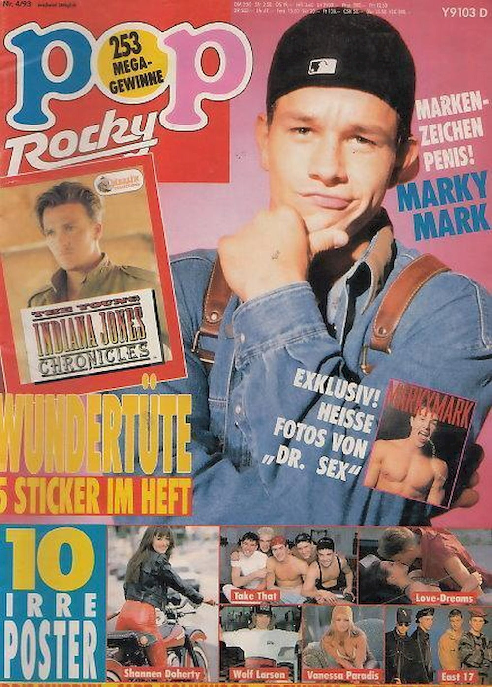 Pop Rocky Magazin Deutschland 1993-04 Mark Wahlberg Winona Ryder Vanessa Paradis Abba
