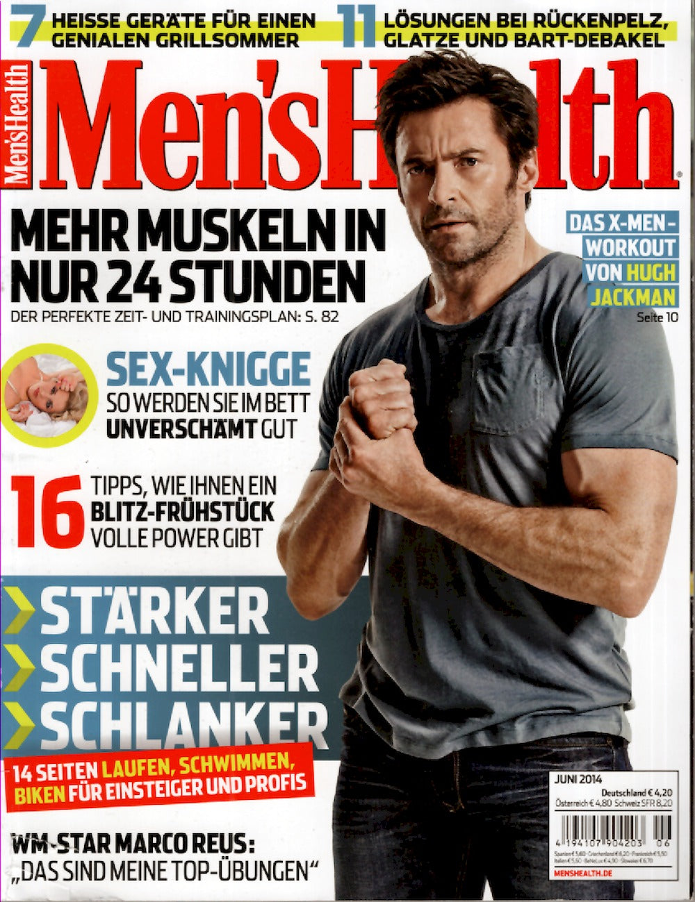 Mens Health Magazin Deutschland 2014-06 Hugh Jackman