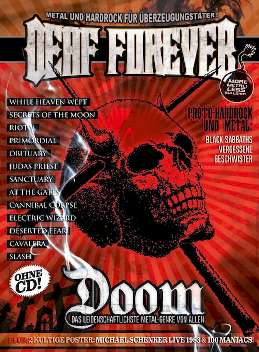 Deaf Forever Magazin Deutschland 2014-06 Primordial While Heaven Wept Cavalera Riot V Cannibal Corpse