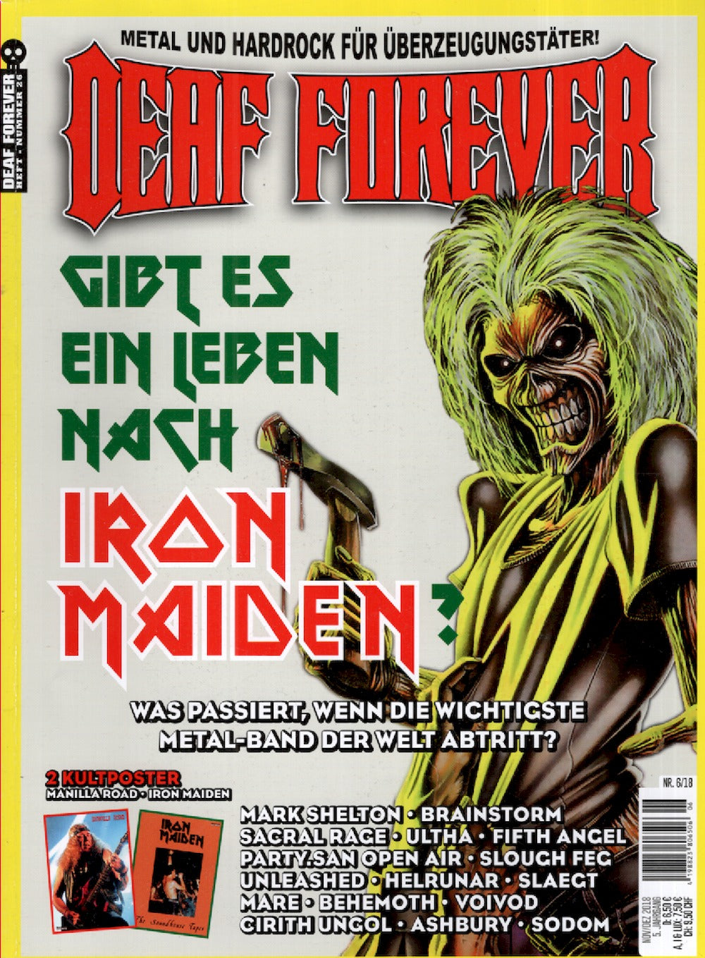 Deaf Forever Magazin Deutschland 2018-06 Iron Maiden Mark Shelton Brainstorm Sacral Rage Ultha