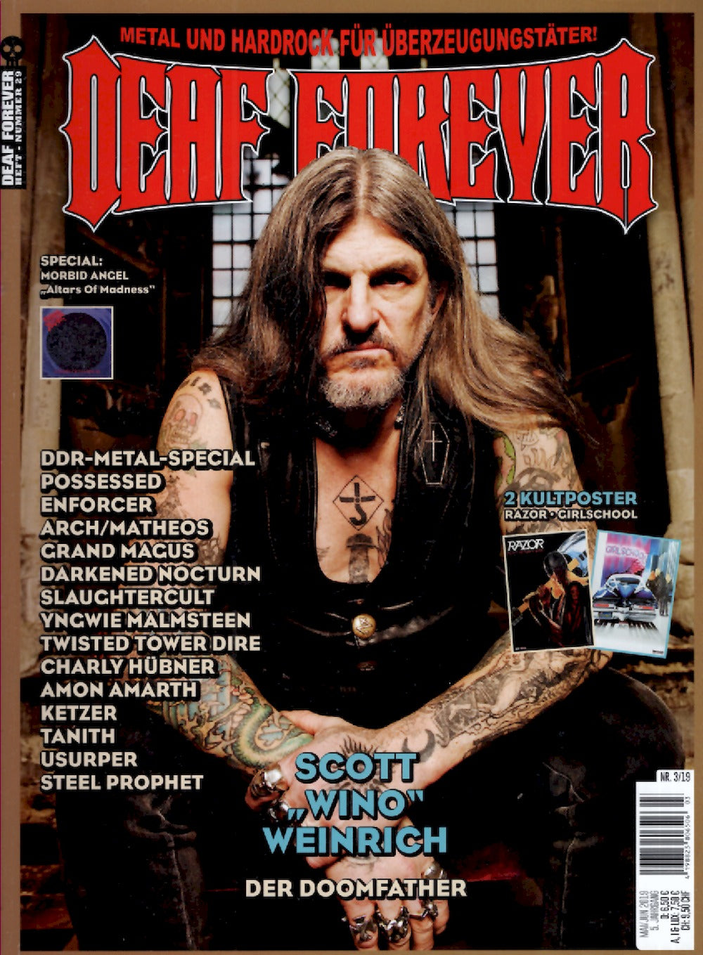 Deaf Forever Magazin Deutschland 2019-03 Scott Weinrich Possessed Enforcer Arch Matheos Grand Magus