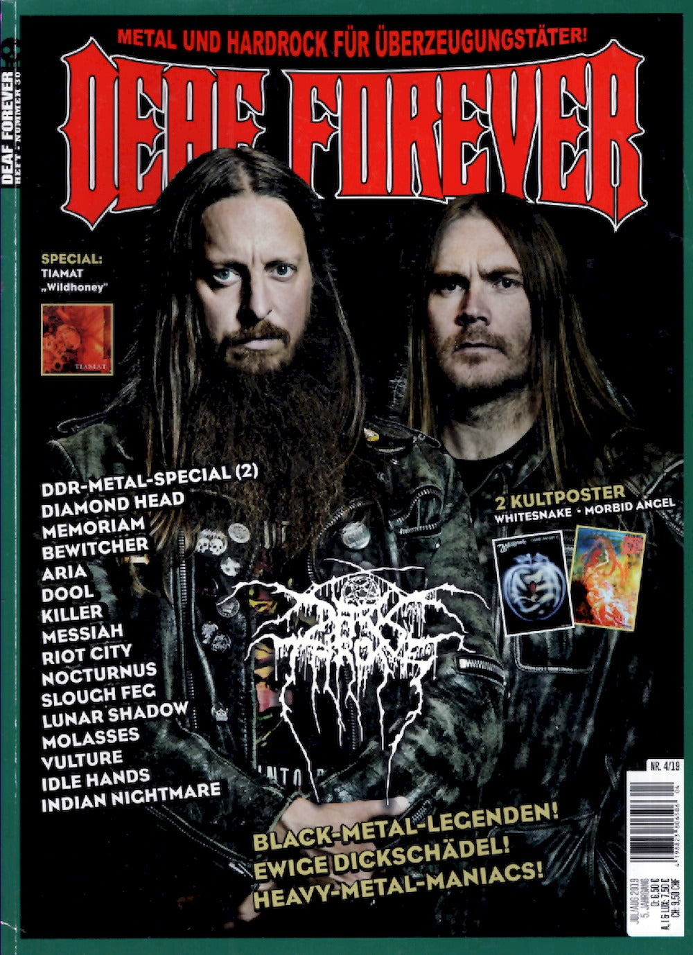 Deaf Forever Magazin Deutschland 2019-04 Darkthrone Dool Tiamat Killer Vulture #30