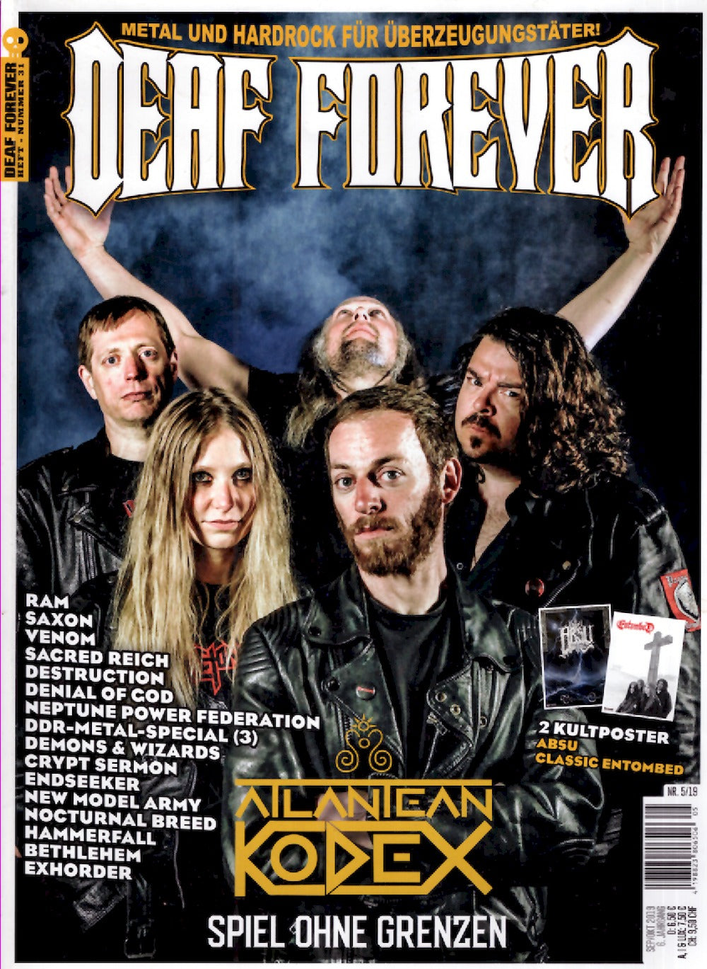 Deaf Forever Revista Alemania 2019-05 #31 Atlantean Kodex Ram Saxon Venom ACCEPTABLE
