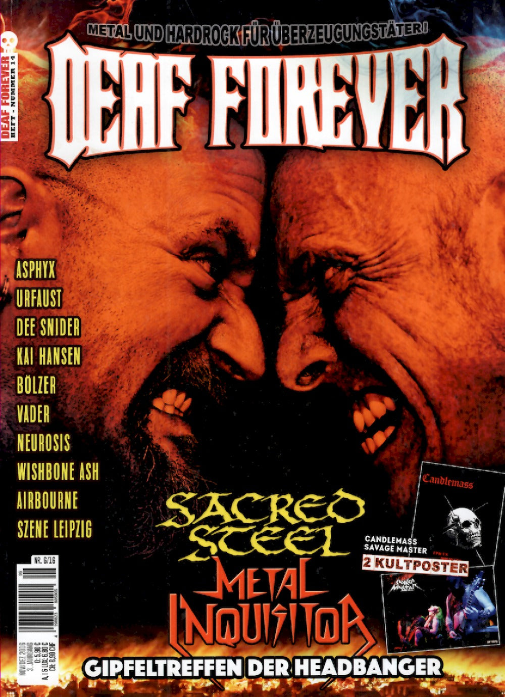 Deaf Forever Magazin Deutschland 2016-06 Dee Snider Urfaust Asphyx