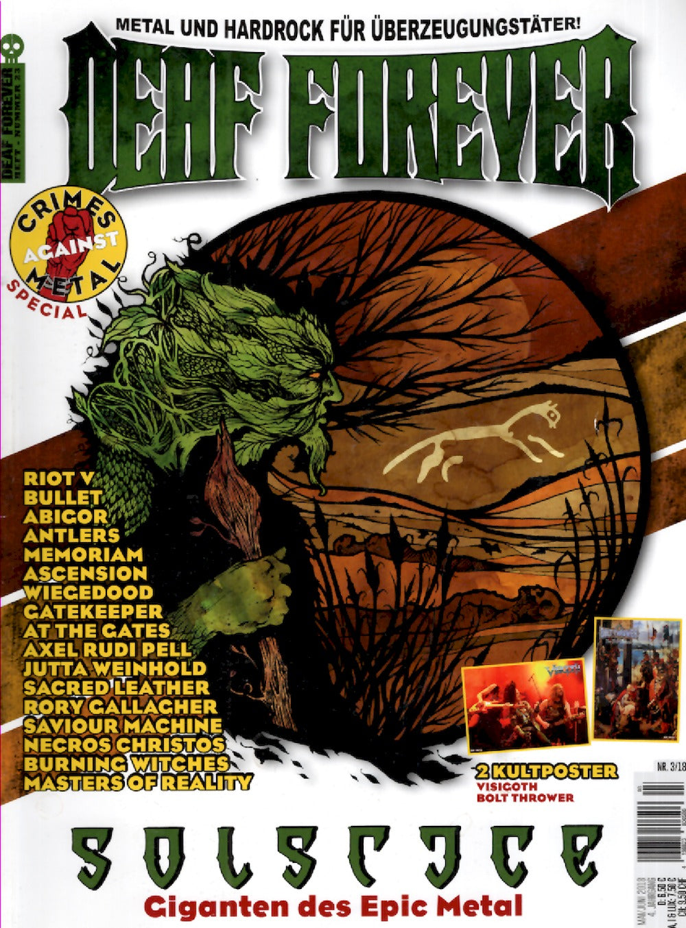 Deaf Forever Magazin Deutschland 2018-03 Rory Gallagher Abigor Necros Christos