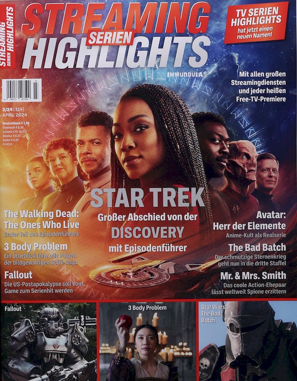 Streaming Serien Highlights Magazine Allemagne 2024 #314 Star Trek Fallout 3 Body Problem