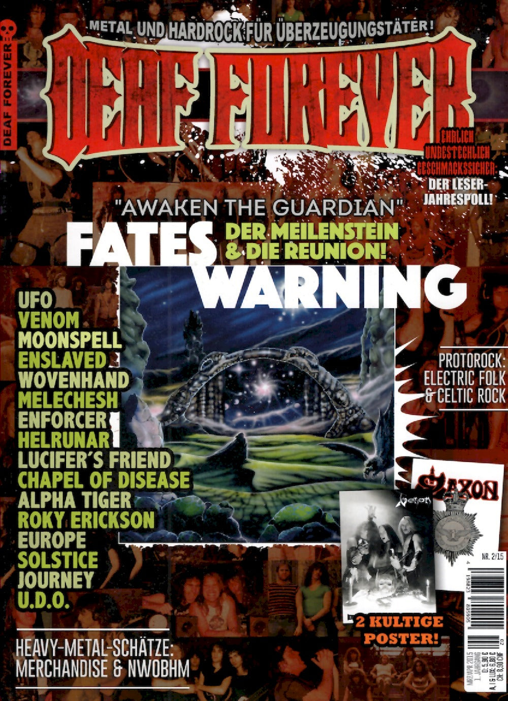 Deaf Forever Magazin Deutschland 2015-02 Fates Warning UFO Moonspell Enslaved Melechesh