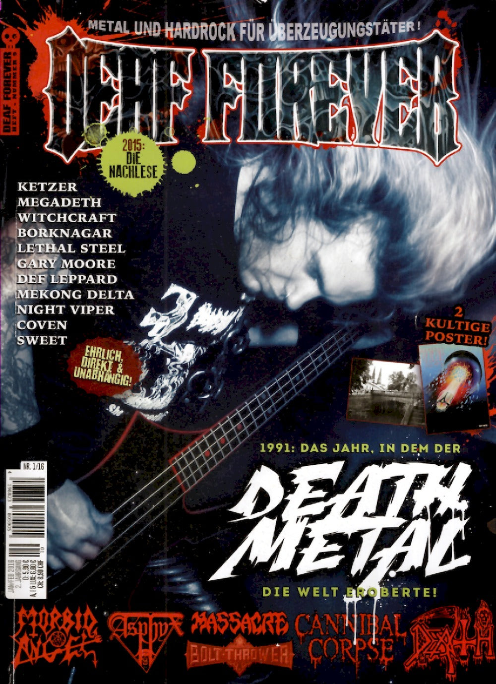 Deaf Forever Magazin Deutschland 2016-01 Megadeth Ketzer Gary Moore #9