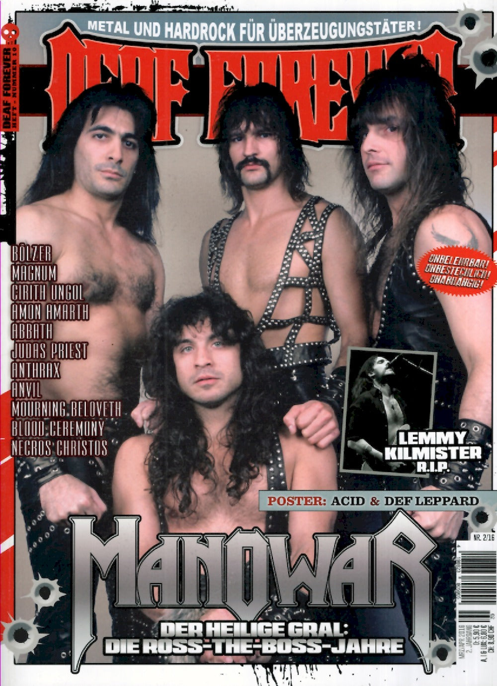 Deaf Forever Magazin Deutschland 2016-02 Manowar Lemmy Kilmister Cirith Ungol Magnum #10