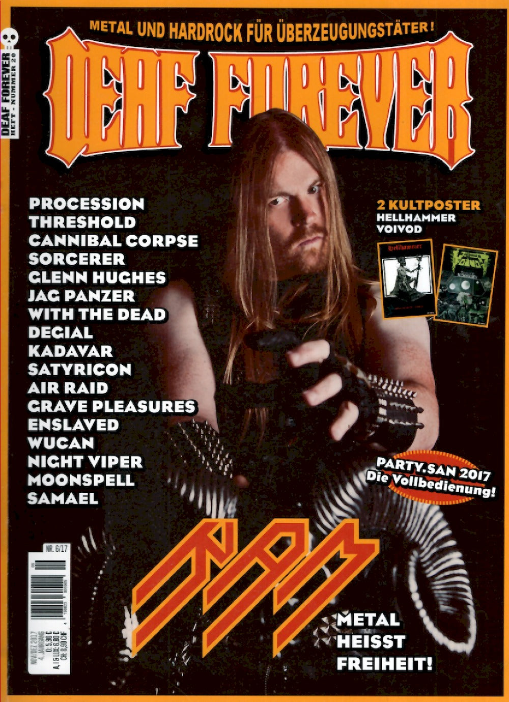 Deaf Forever Magazin Deutschland 2017 #20 Cannibal Corpse Glen Hughes Grave Pleasures