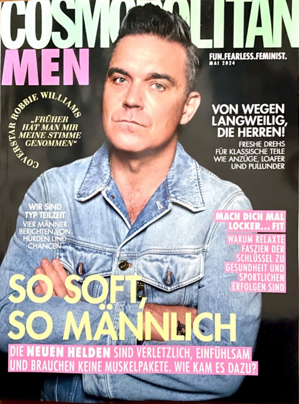 Cosmopolitan Men Magazin Deutschland 2024 Robbie Williams