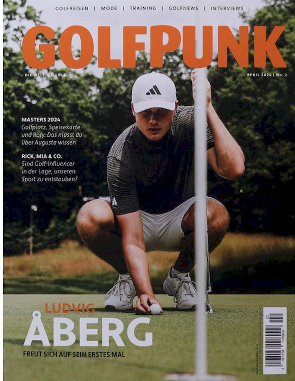 Golfpunk Lehti Saksa 2024-02 Ludvig Aberg Alkuperäinen painos