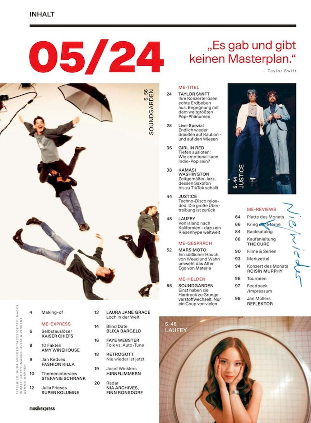 Musikexpress Lehti Saksa 2024-05 Taylor Swift Kamasi Washington The Cure