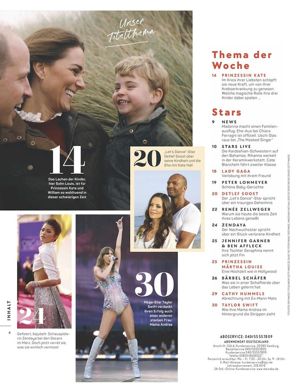Gala Magazin Deutschland 2024-17 Kate Lady Gaga Taylor Swift