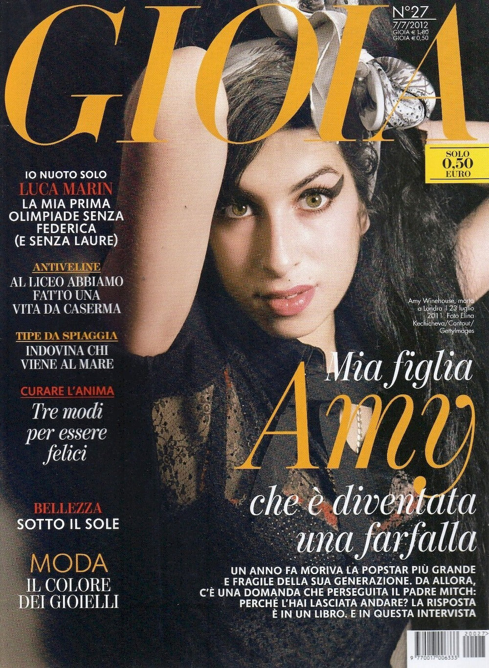 Gioia Magasin Italien 2012-27 Amy Winehouse Originalutgåva