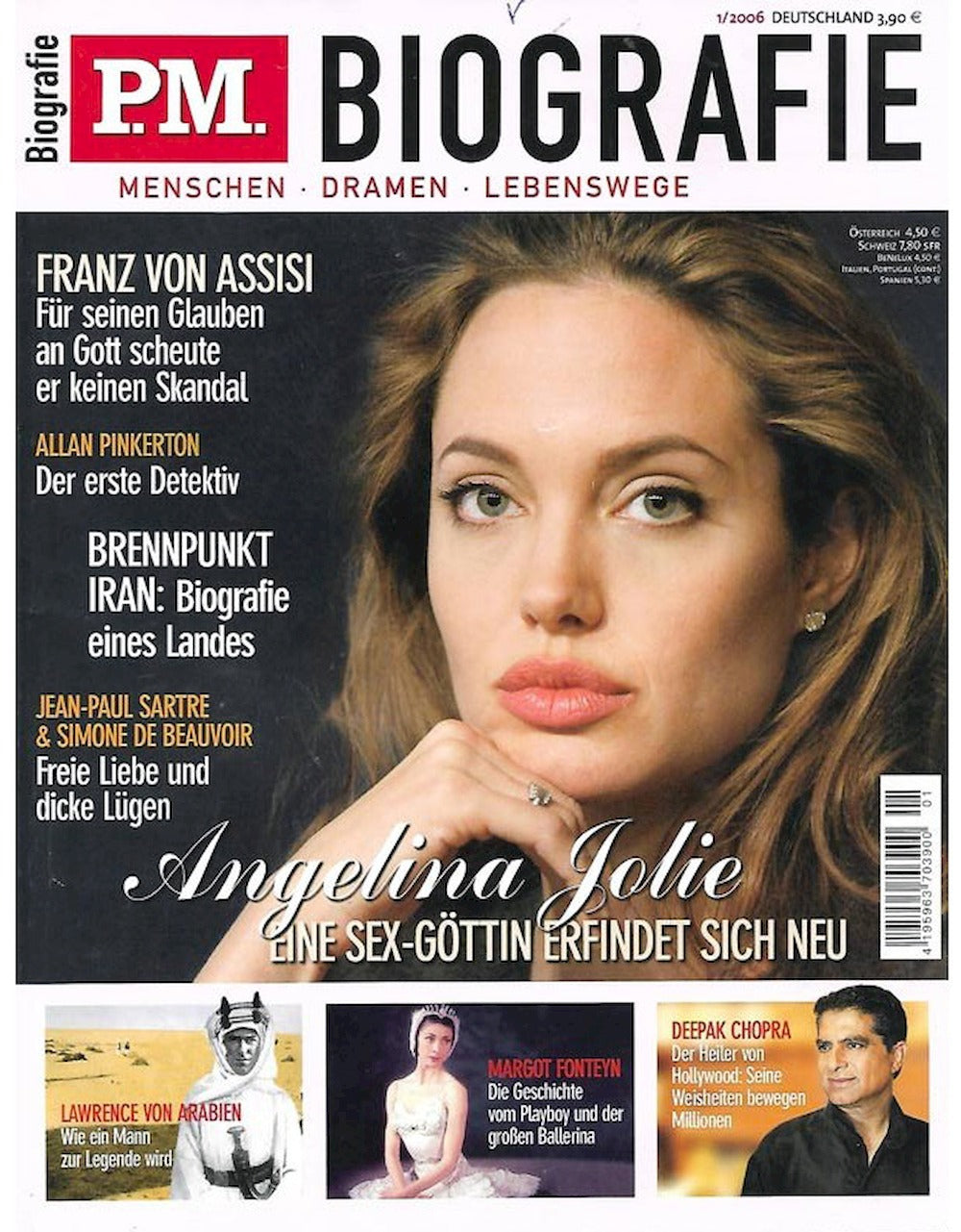 PM Biografie Magazine Allemagne 2006-01 – Angelina Jolie – Édition originale