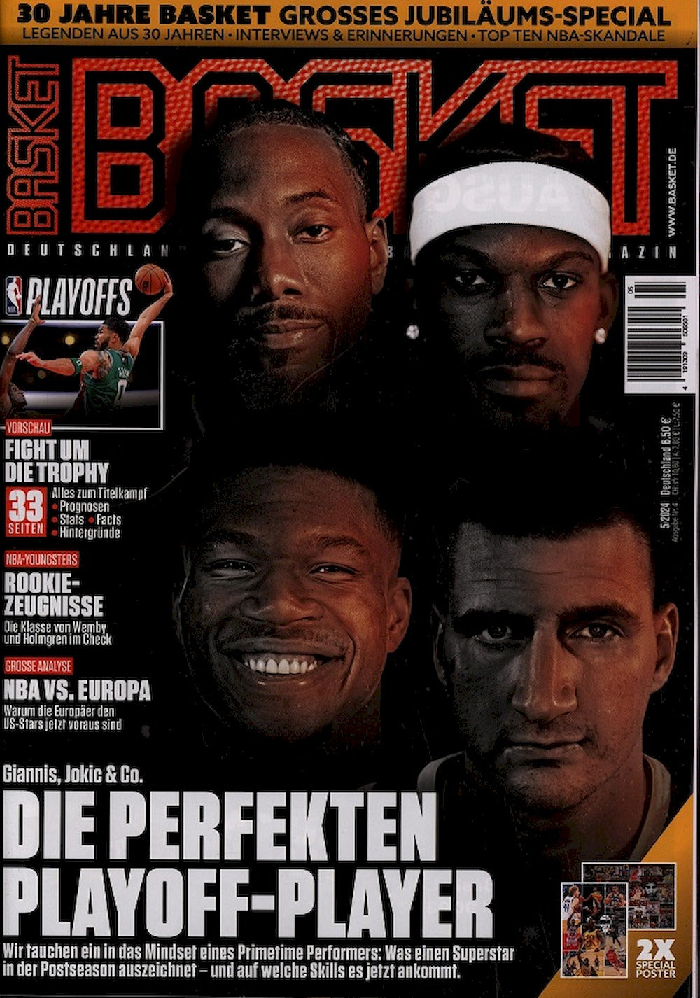 Basket Lehti Saksa 2024-05 Giannis Jokic Alkuperäinen painos