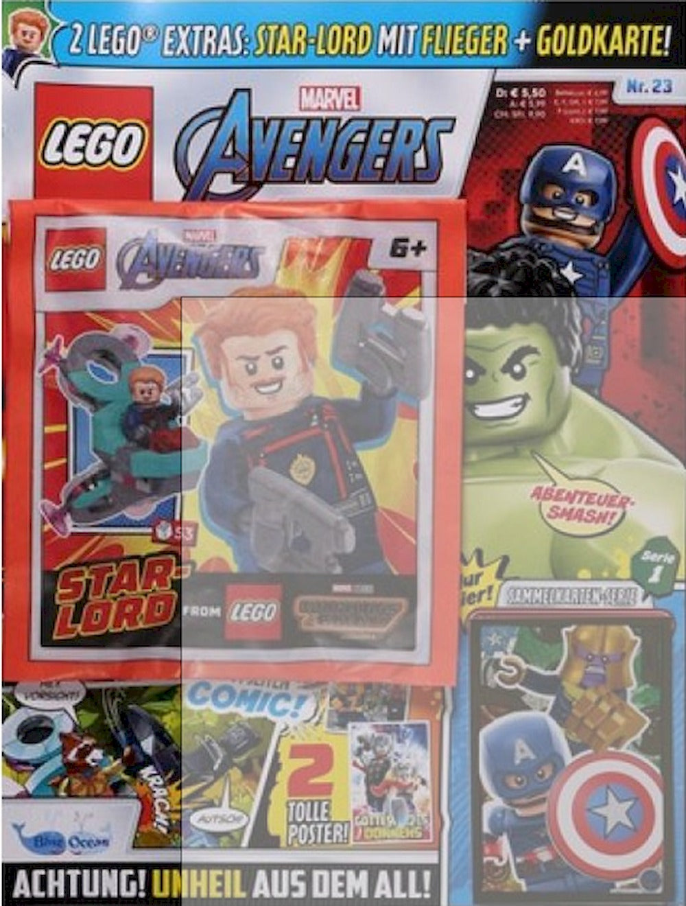 Lego Marvel Avengers Magazine Germany 2023 #23 Star Lord Original Print Issue