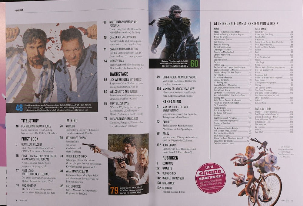 Cinema Magazin Deutschland 2024-05 Ryan Gosling Emily Blunt Zendaya