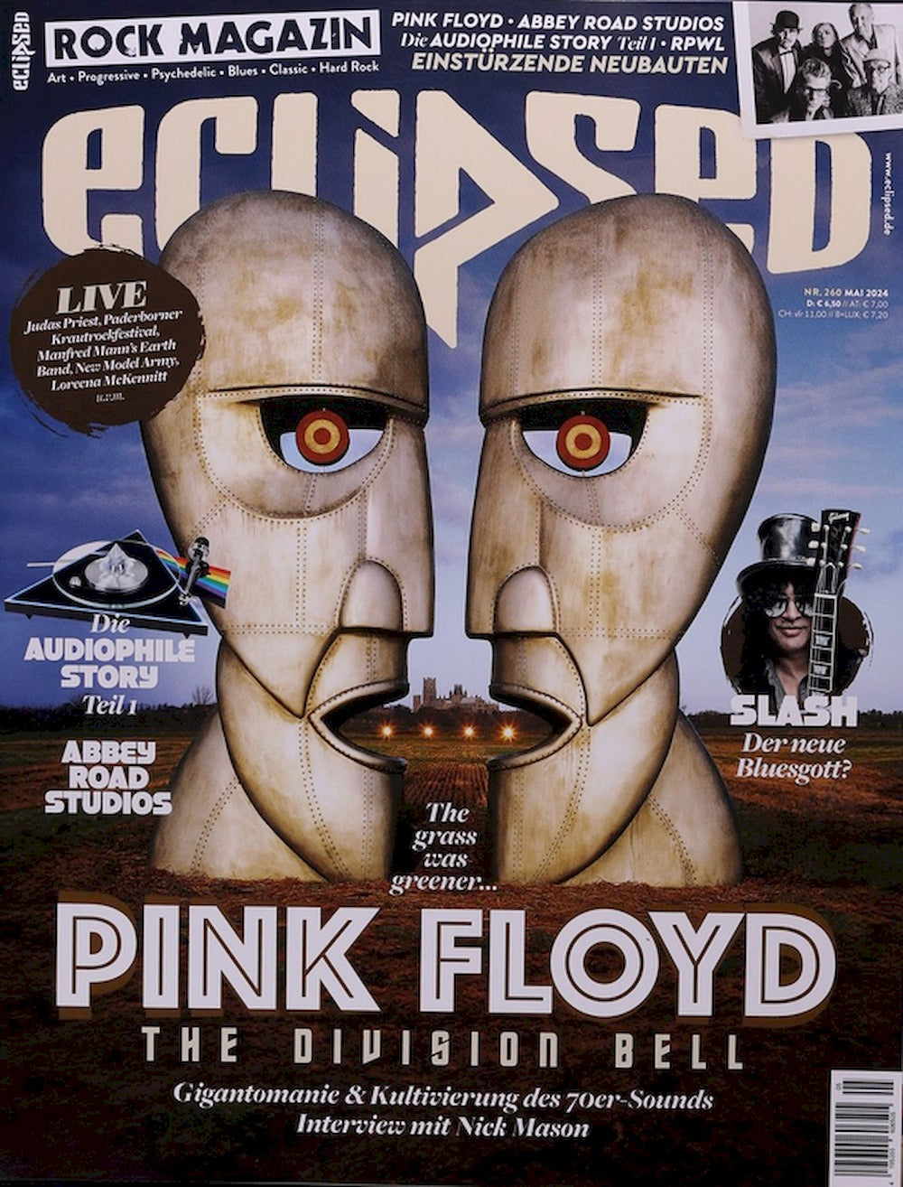 Eclipsed Magasin Tyskland 2024 #260 Pink Floyd Slash Abbey Road Wheel Einstürzende Neubauten