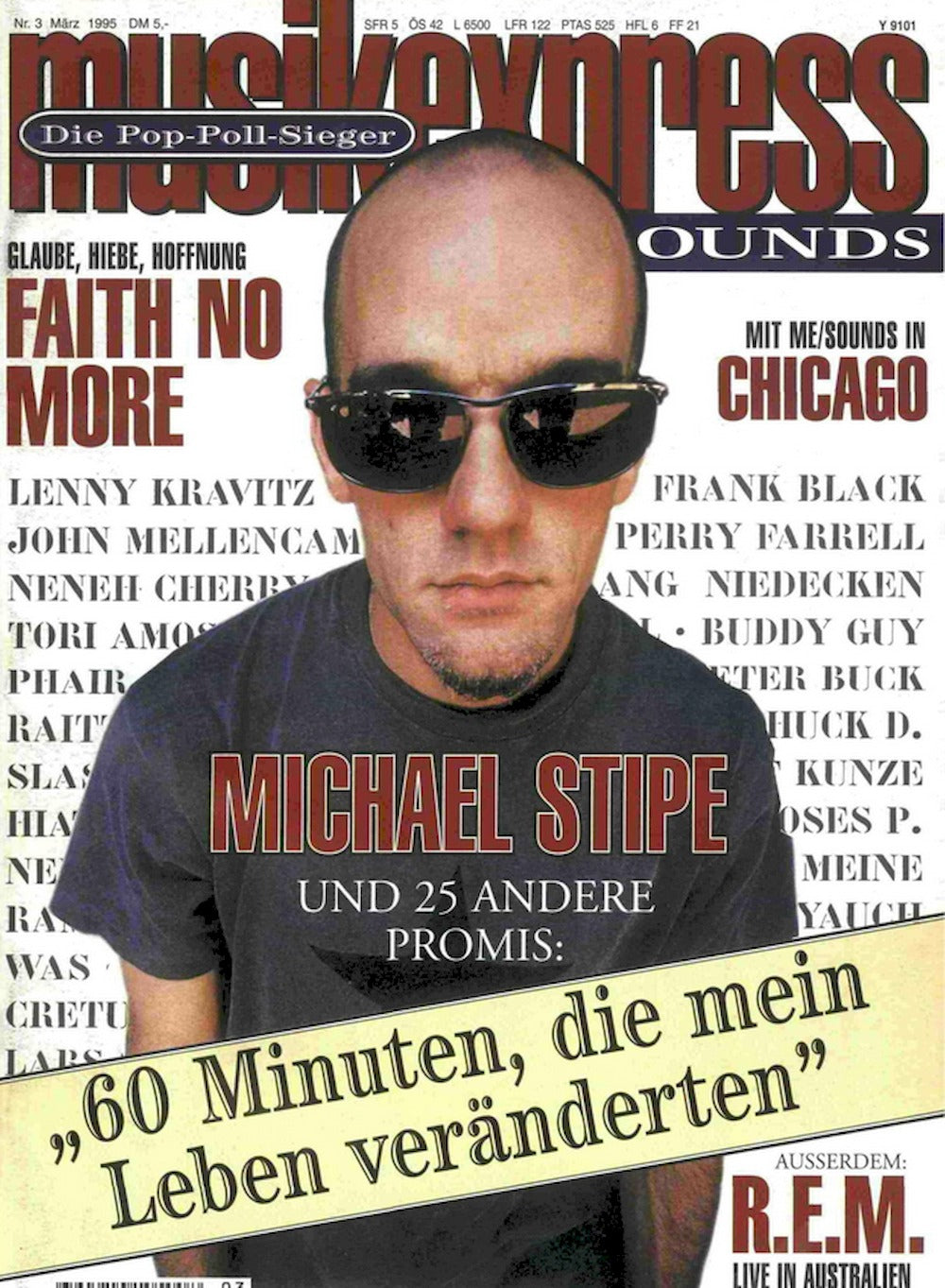 Musikexpress Magazin Deutschland 1995-03 Michael Stipe Niedecken Faith No More John Lee Hooker
