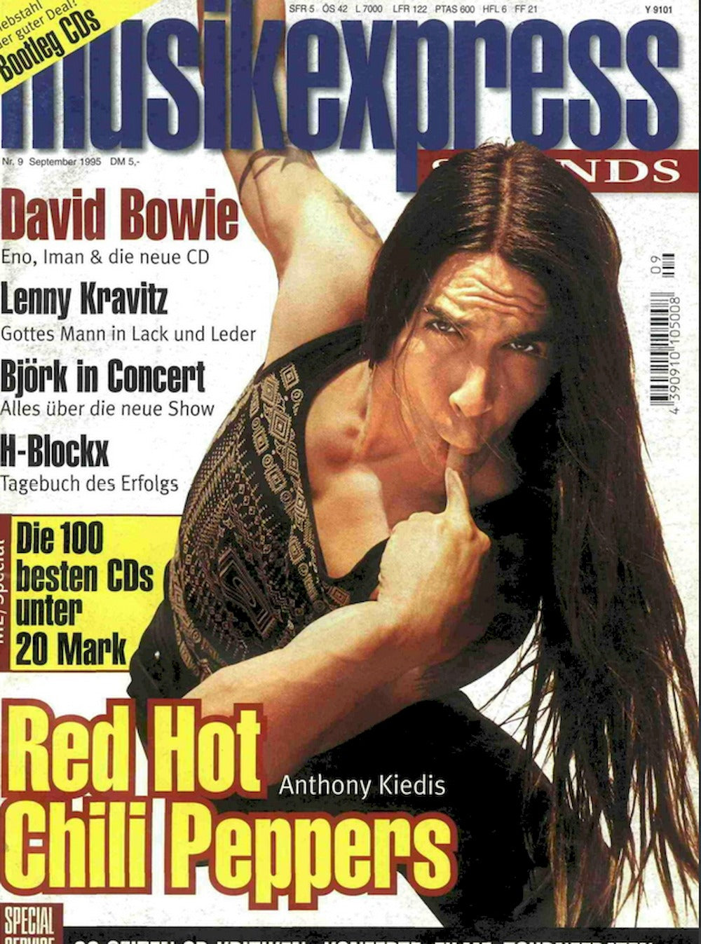 Musikexpress Magazin Deutschland 1995-09 Anthony Kiedis Lenny Kravitz Björk David Bowie