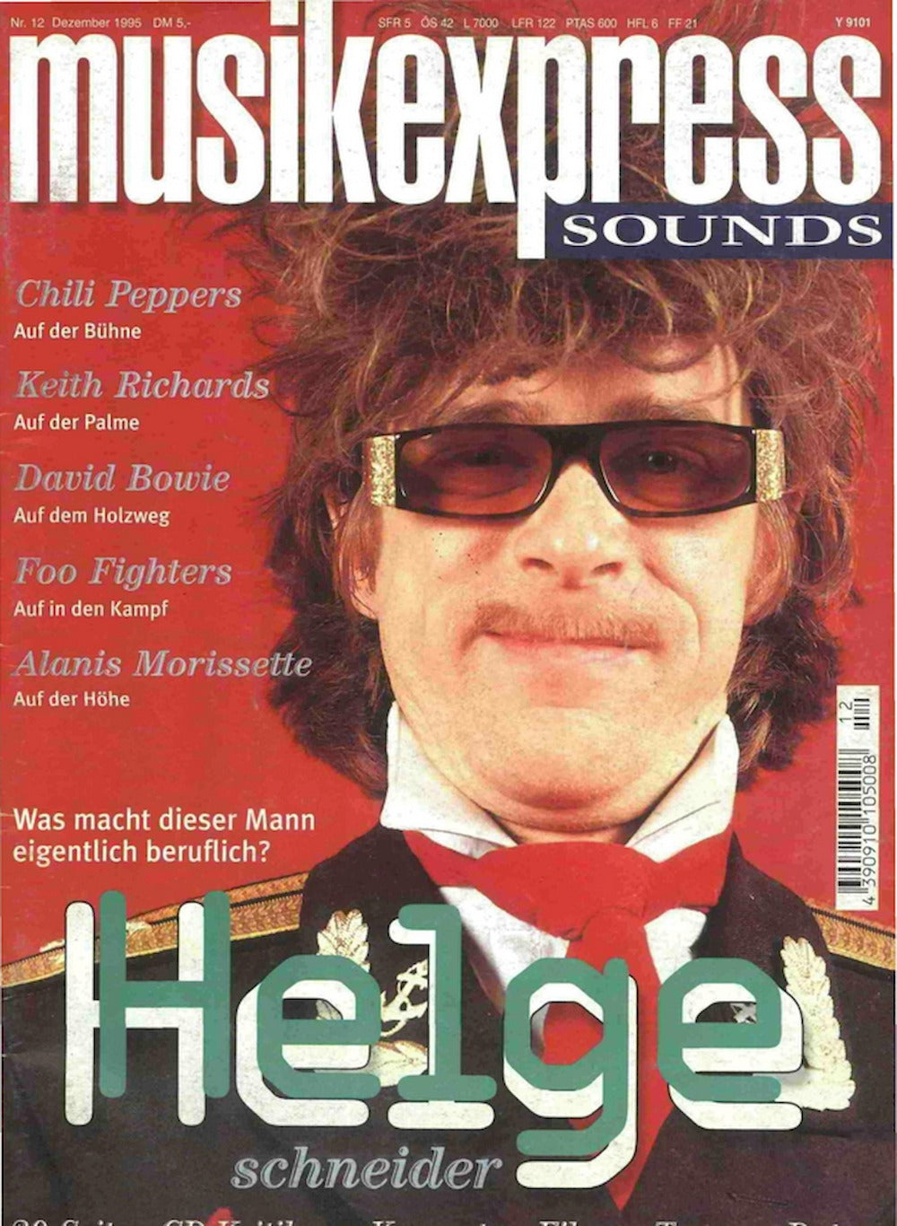 Musikexpress Magazin Deutschland 1995-12 Helge Schneider Keith Richards Red Hot Chili Peppers Alanis Morissette