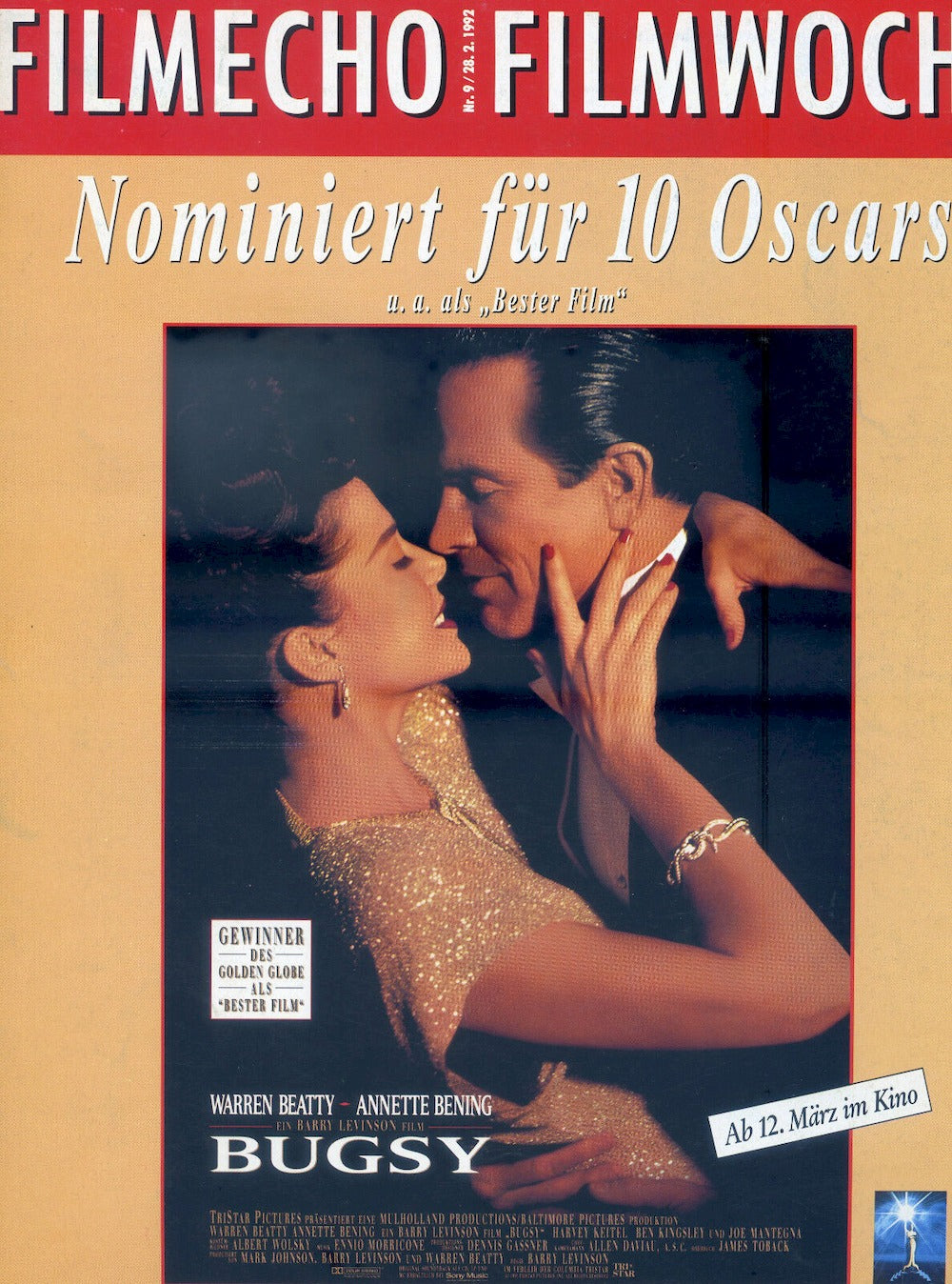 Filmecho Filmwoche Magazine Germany 1992-09 – Annette Bening Warren Beatty – Original Print Issue