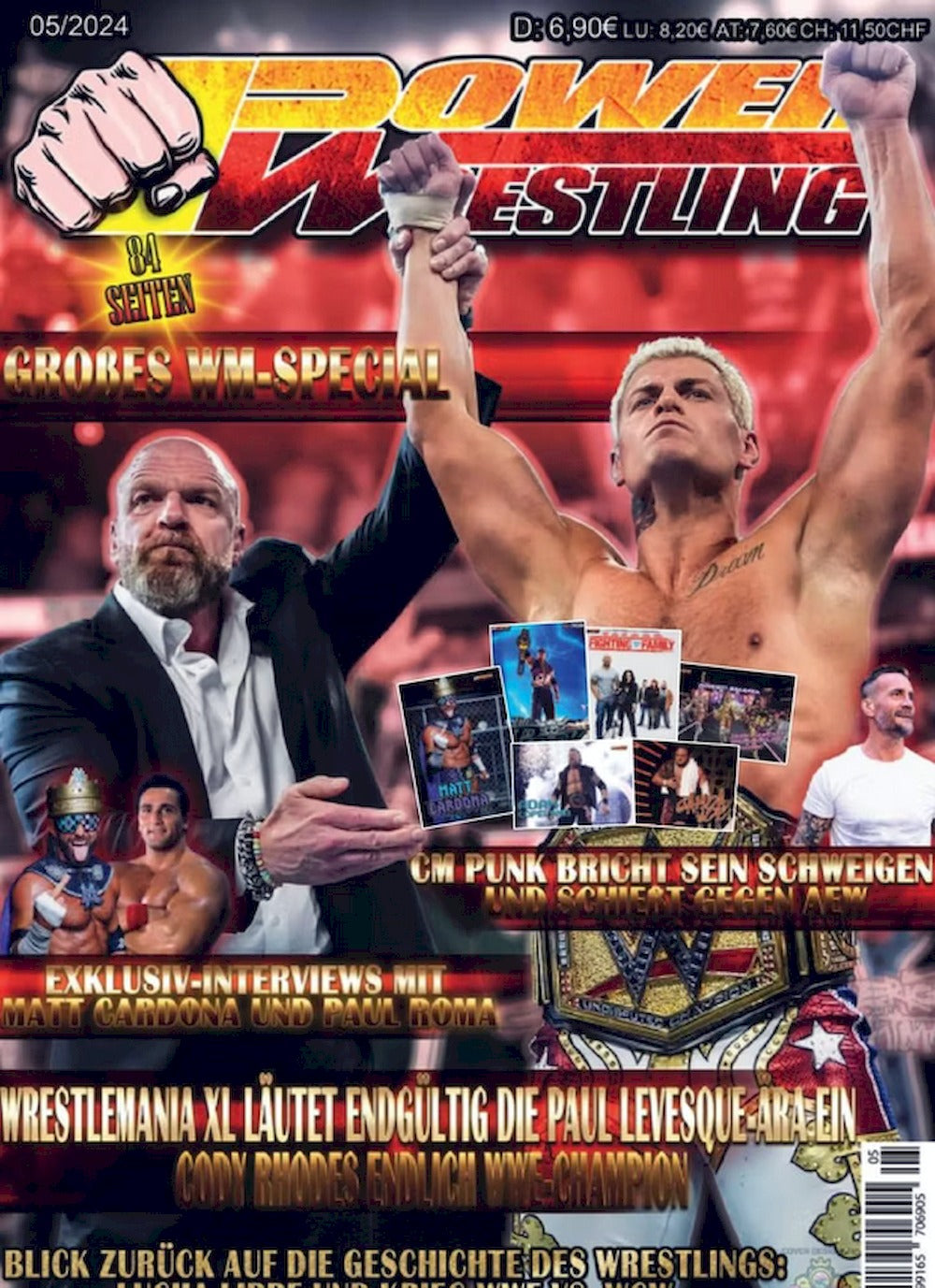 Power Wrestling Magazin Deutschland 2024-05 Cody Rhodes CM Punk Matt Cardona Leonis Khan