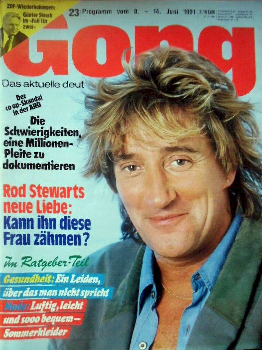 Gong Lehti Saksa 1991-23 Rod Stewart Alkuperäinen painos