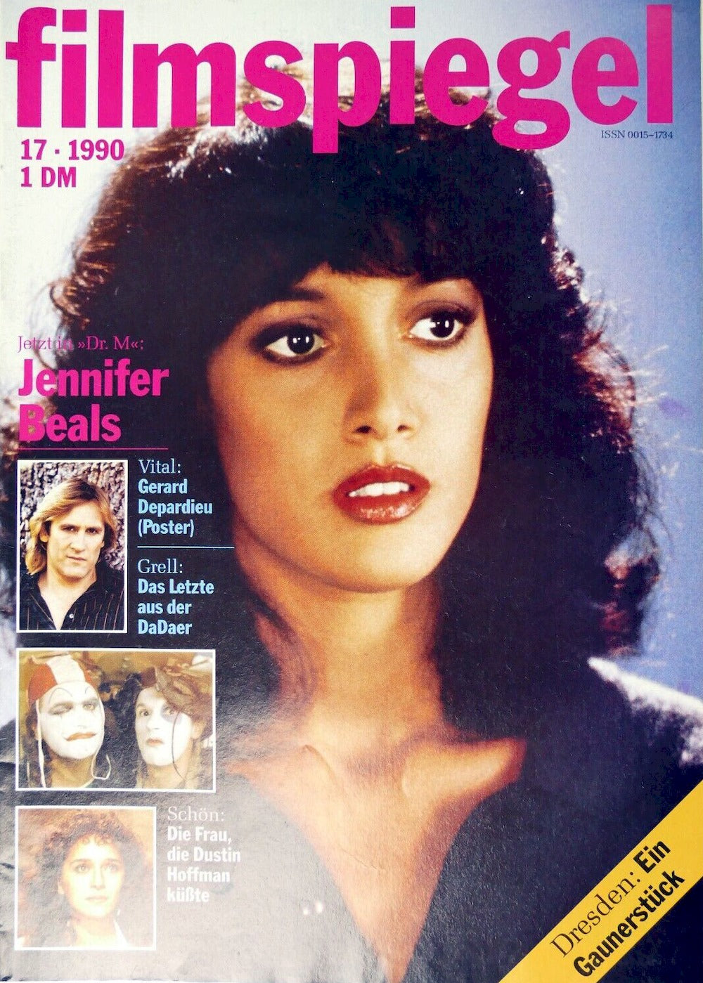 Filmspiegel Magasin Tyskland 1990-17 Jennifer Beals Gérard Depardieu Originaludgave