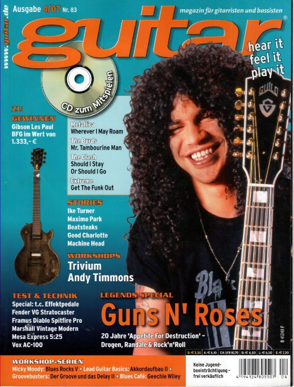 Guitar Magazin Deutschland 2007-04 Guns N' Roses Ike Turner Maximo Park