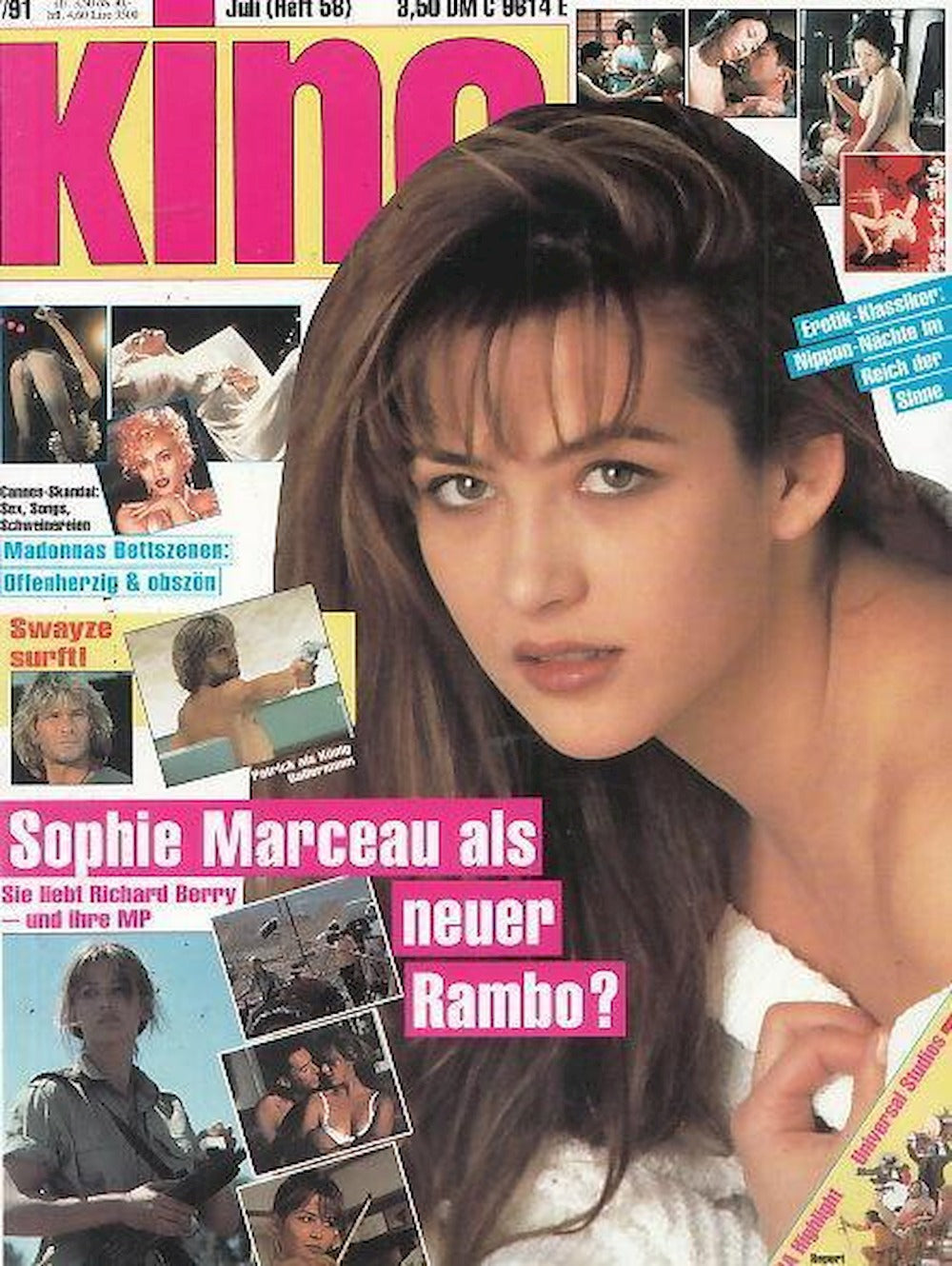 Kino Tijdschrift Duitsland 1991 #58 Sophie Marceau Patrick Swayze Keanu Reeves Richard Grieco Originele uitgave