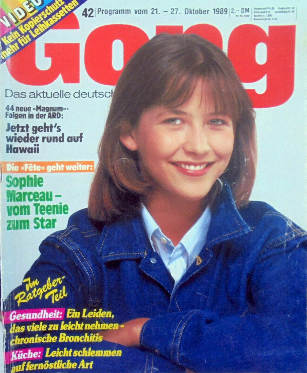 Gong Magazine Allemagne 1991 Sophie Marceau Édition originale