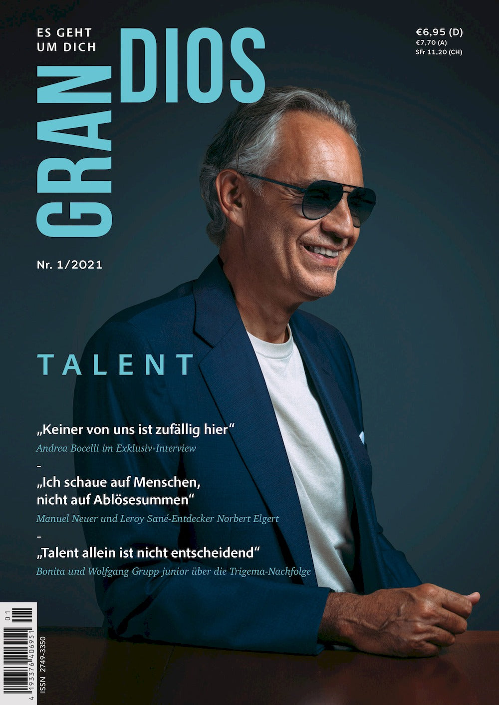 Grandios Magazine Allemagne 2021 #1 Andrea Bocelli Édition originale