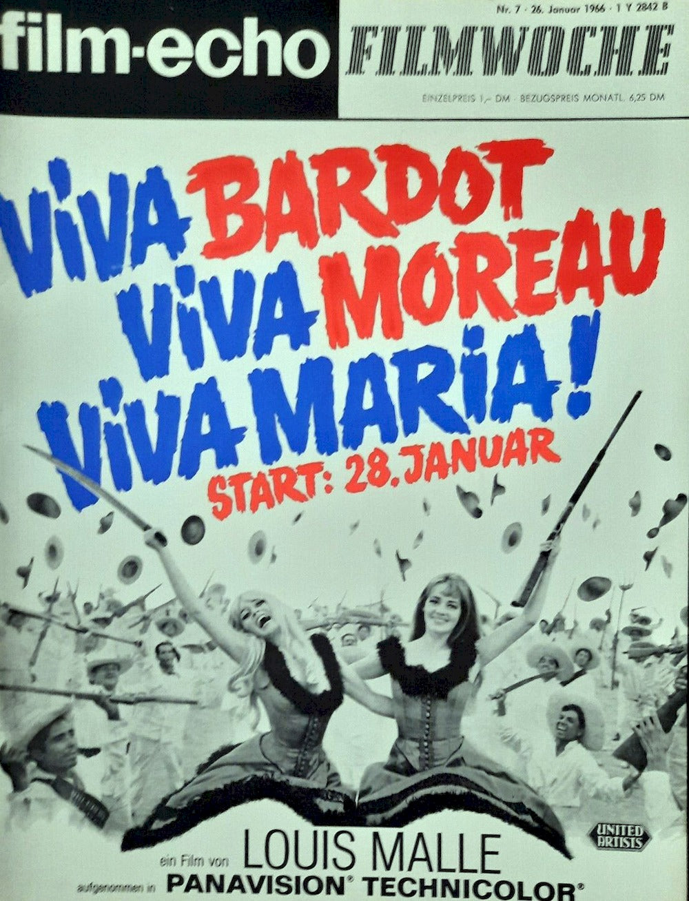 Filmecho Filmwoche Revista Alemania 1966-07 Brigitte Bardot Jeanne Moreau Edición original