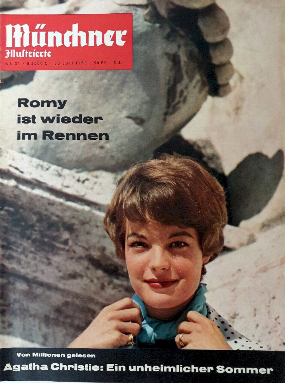 Münchner Illustrierte Revista Alemania 1960-31 – Romy Schneider – Edición original