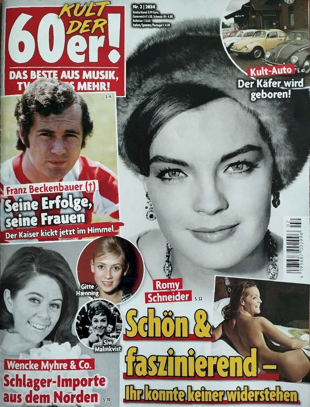 Kult Der 70er Magasin Tyskland 2024-02 – Romy Schneider Franz Beckenbauer – Originalutgåva