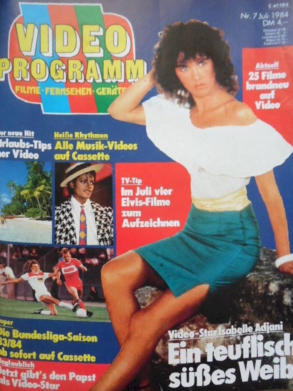 Video Programm Tijdschrift Duitsland 1984-06 – Isabelle Adjani Shirley MacLaine Michael Jackson – Originele uitgave