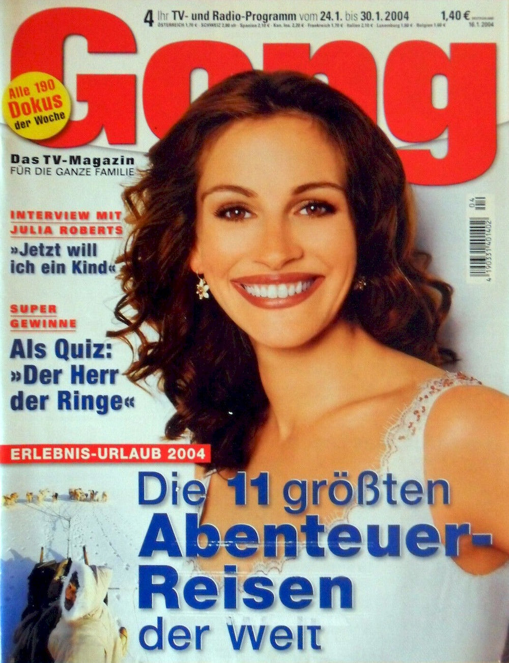 Gong Magazin Deutschland 2004-04 Julia Roberts