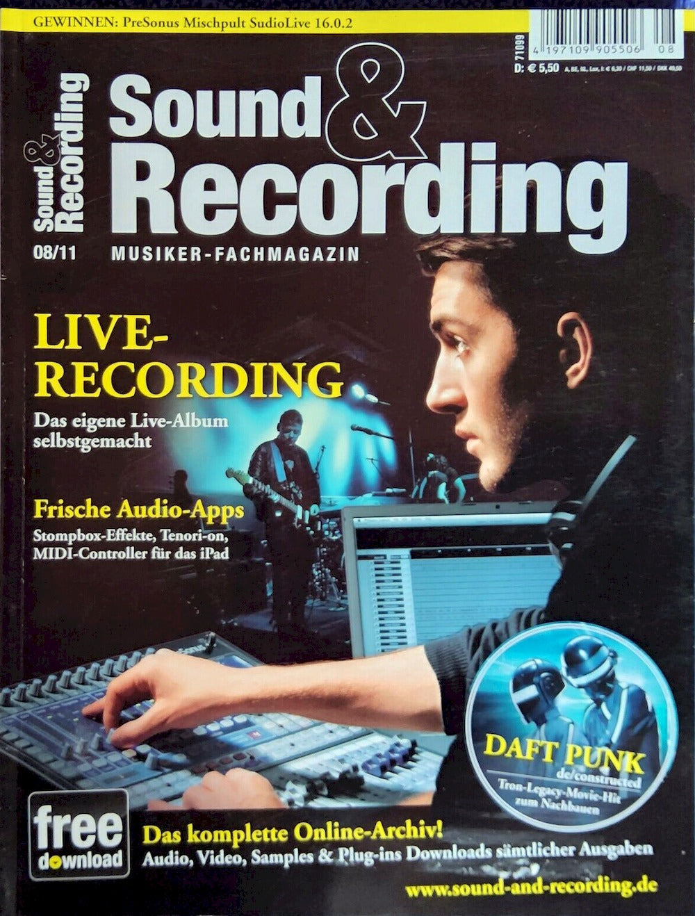 Sound & Recording Magasin Tyskland 2012 Daft Punk Originalutgåva