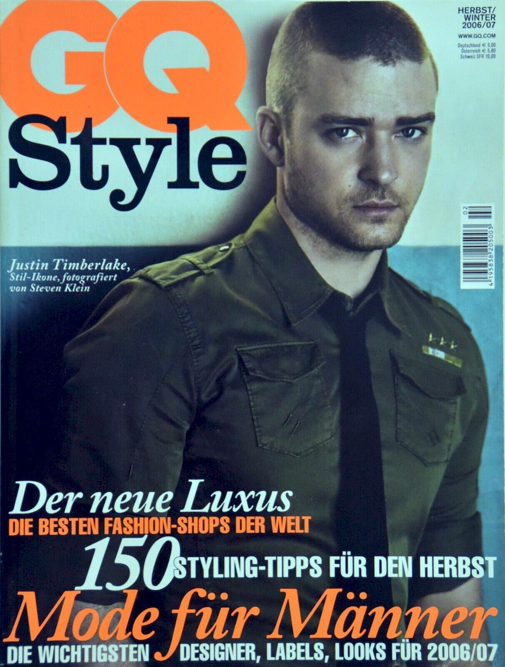 GQ Style Magazin Deutschland 2006 Winter Justin Timberlake