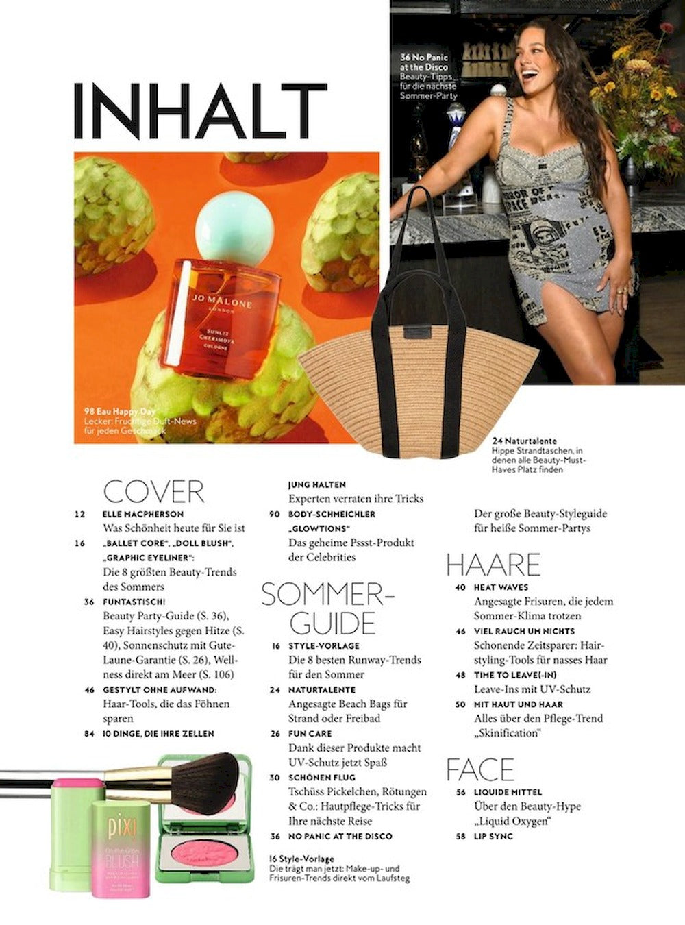 InStyle Beauty Lehti Saksa Sommer 2024 Elle Macpherson