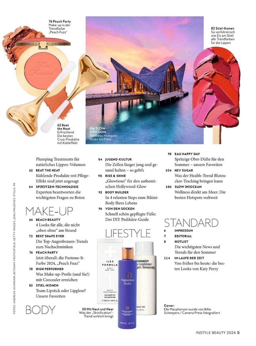 InStyle Beauty Lehti Saksa Sommer 2024 Elle Macpherson